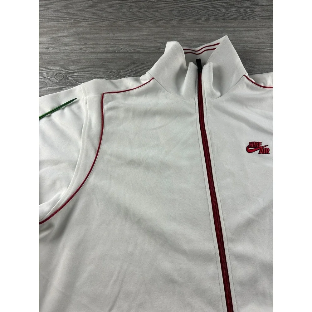 Nike Air Jacket Mens 2XL Full Zip Track Athletic Set It Off Revolution White Y2k_5